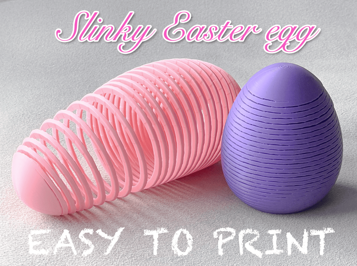 3d print easter joys_funny slinky easter egg